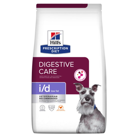 Hill’s Prescription Diet Canine i/d Low Fat – Hrană Uscată pentru Câini cu Probleme Digestive și Afecțiuni Pancreatice, 12 kg